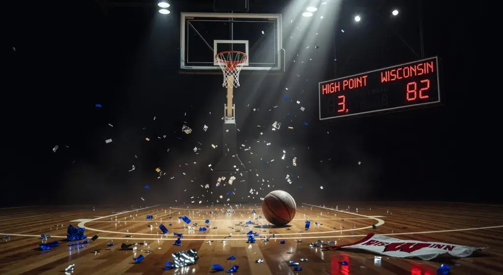 High Point defeats Wisconsin 83-82 for first NCAA tournament win