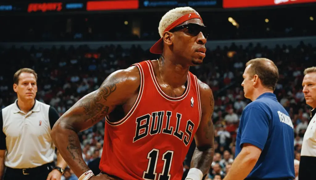 Dennis Rodman crossed into professional wrestling during Chicago Bulls' 1998 NBA title run