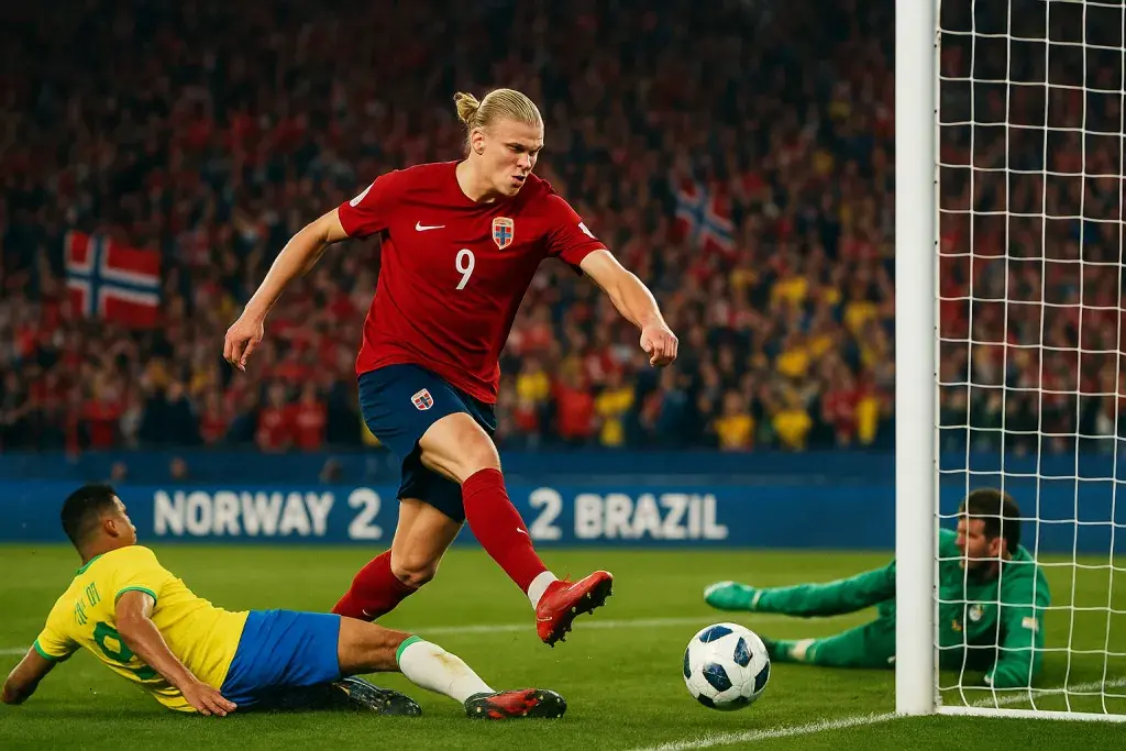 Haaland's Brace Sends Norway Into First-Ever World Cup Quarterfinal
