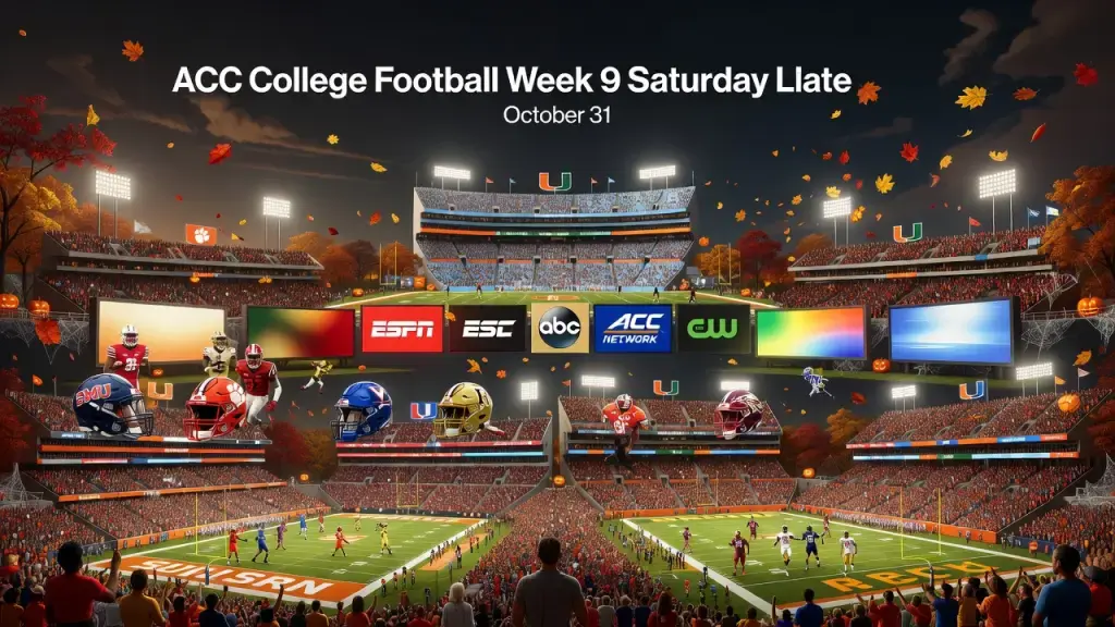 ACC Sets Kickoff Times for Loaded Week 9 Saturday Slate