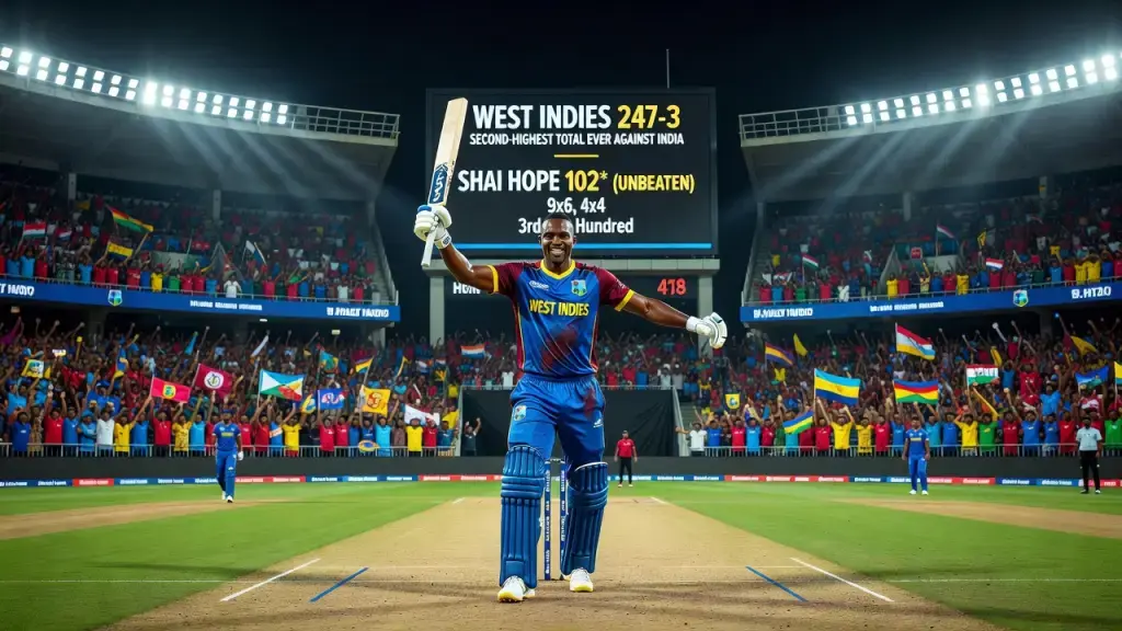 Shai Hope's Record Century Levels T20 Series Against India