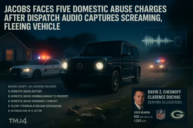 Jacobs Faces Five Domestic Abuse Charges After Dispatch Audio Captures Screaming, Fleeing Vehicle