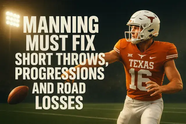 Manning Must Fix Short Throws, Progressions and Road Losses