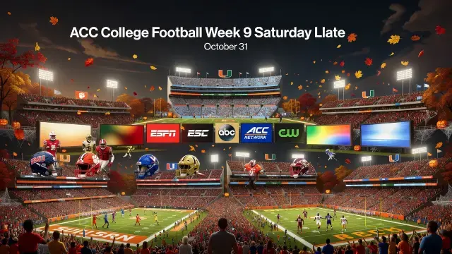 ACC Sets Kickoff Times for Loaded Week 9 Saturday Slate